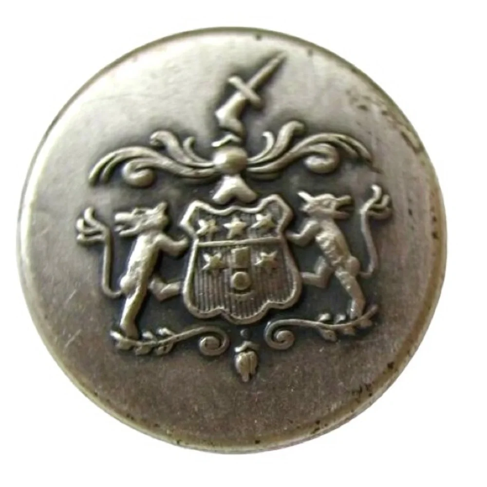 La Mode 2ct Silver Blazer Buttons and 4ct White Iridescent Buttons
